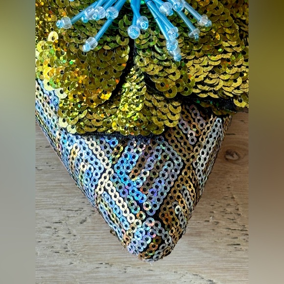 Kurt Geiger sequin slides with floral appliqué - Size EUR 40/USA 9 - Picture 5 of 9